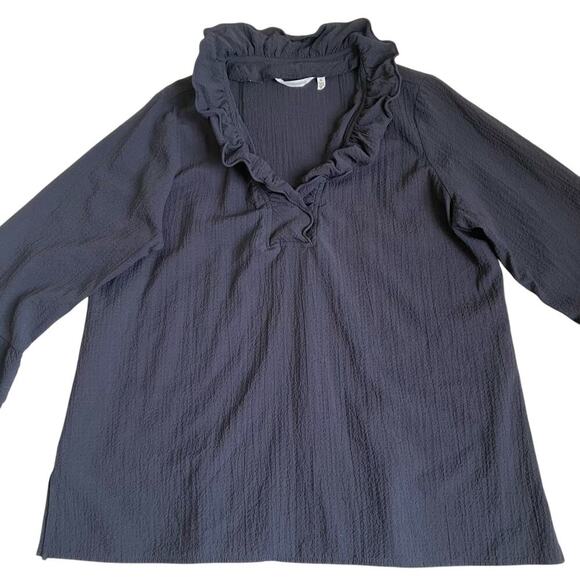 Soft Surroundings Constance Wire Collar Crinkled Blouse - Picture 8 of 16